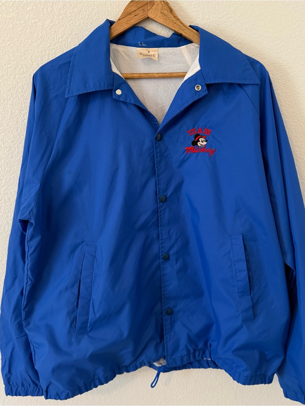 Vintage Disney Blue Team Mickey Windbreaker Jacket